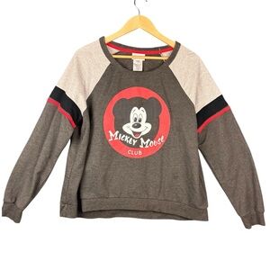 Disney Parks Mickey Mouse Club Raglan Sweatshirt – Sz XL (Excellent Condition)